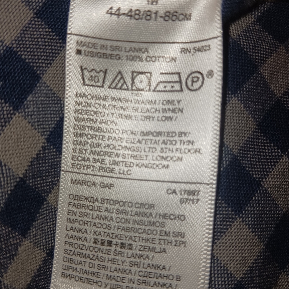 Gap Medium Blue Button Down Long Sleeve Collared … - image 4